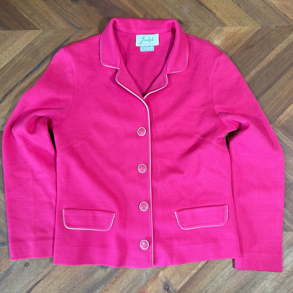 Vintage Hot Pink Italian Wool Blazer · Size 8